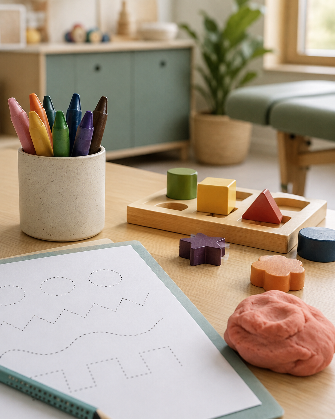 Materiały do ćwiczeń — ilustracja AI